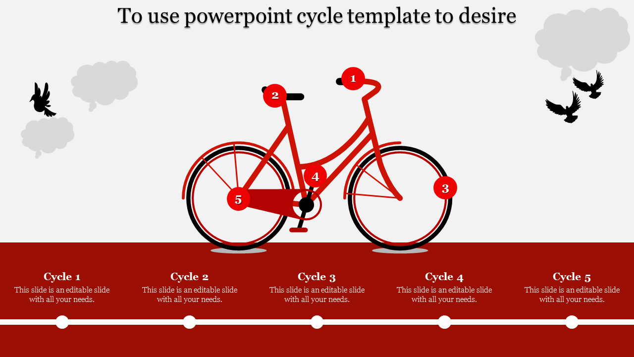 powerpoint cycle template-To use powerpoint cycle template to desire-Red